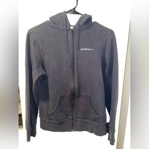 Walt Disney World Black and Sparkly Zip Up Hoodie